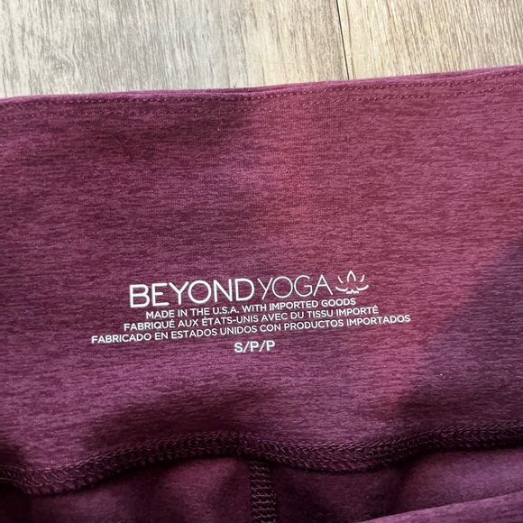 Beyond Yoga Spacedye Laid Back Wide Leg High Rise Pants 28" Burgundy Size Small - Picture 8 of 11